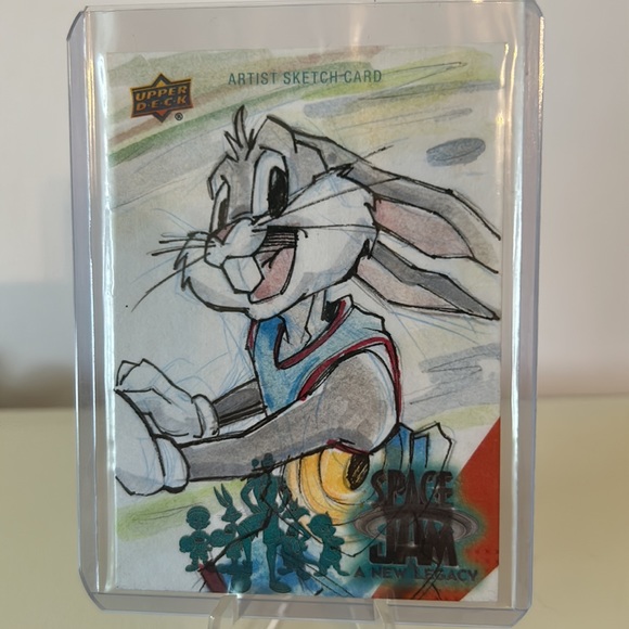 SPACE JAM 2021 BUGS BUNNY LEBRON ARTIST SIGNED CARD HENRY LIAO AUTO 1/1 - Picture 4 of 4
